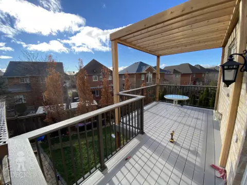 Armadillo high deck with drink rail and pavilion in Aurora