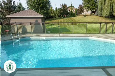 Clubhouse pool deck in Brantford Clubhouse pool deck in Brantford