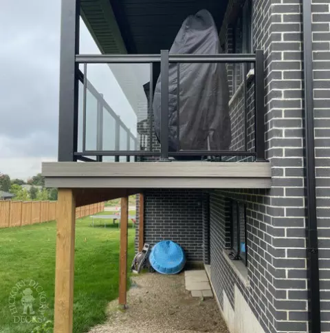 Timbertech High Deck in Kitchener Ontario with Glass Rail Timbertech High Deck in Kitchener Ontario with Glass Rail