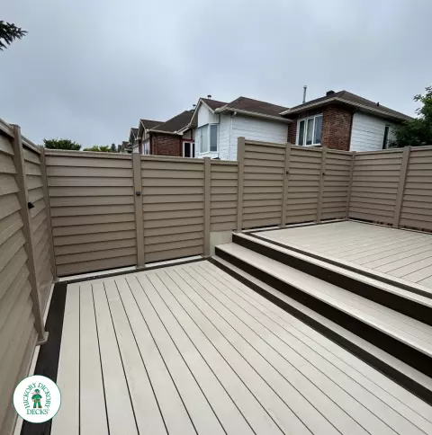 Veka Deck with Privacy Screens in Ottawa