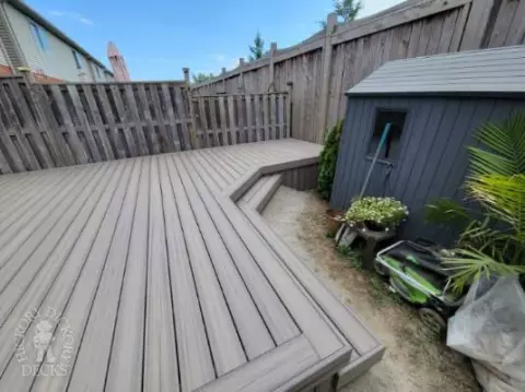 Trex custom deck in Grimsby Ontario