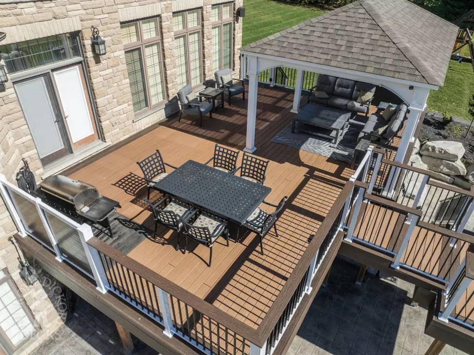 Moisture Shield High Deck with Pavilion in Puslinch Moisture Shield High Deck with Pavilion in Puslinch