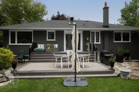 Low deck with lights in trunorth decking