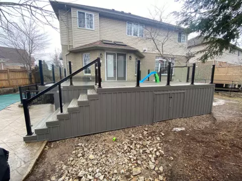 Timbertech Deck with Glass Rail in Waterloo Timbertech Deck with Glass Rail in Waterloo