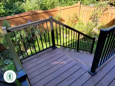 Trunorth deck with rails