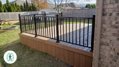 TruNorth Low Deck with Aluminum Railing in Sarnia