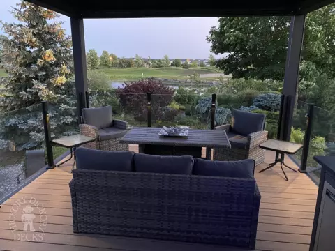 Fiberon Deck with Custom Roof in Ottawa