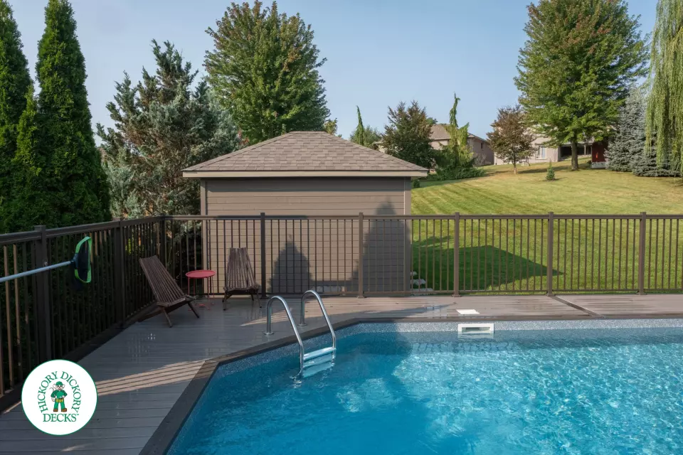 Clubhouse pool deck in Brantford Clubhouse pool deck in Brantford