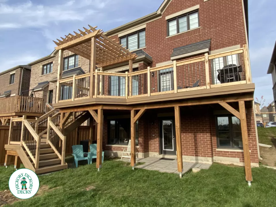 timbertech deck with pergola
