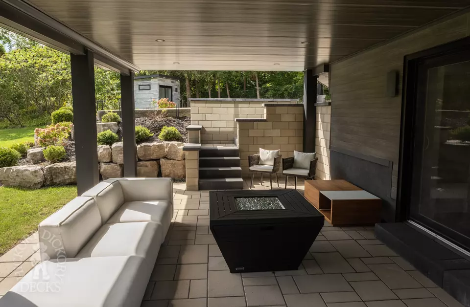 High clubhouse deck with a view