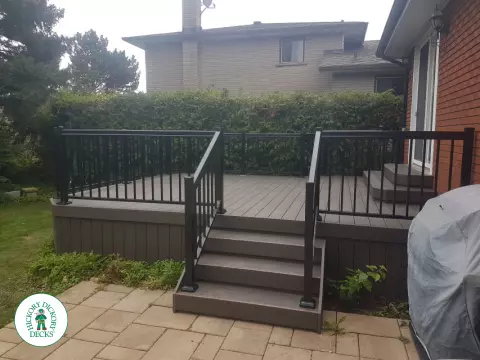 Clubhouse Deck with Aluminum Railing in Hamilton Mountain