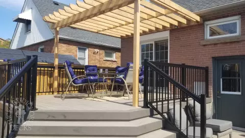 TruNorth Deck with Privacy and Pergola in Hamilton Mountain TruNorth Deck with Privacy and Pergola in Hamilton Mountain