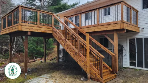 Pressure treated high deck in Dartmouth