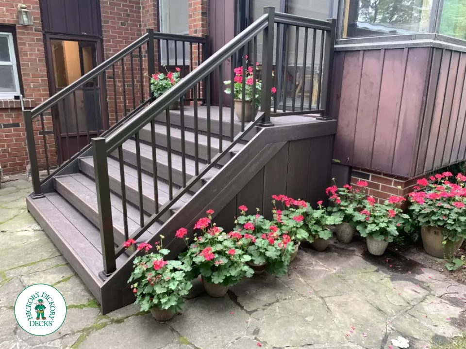 Clubhouse porch with stairs in Mississauga