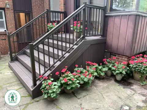 Clubhouse porch with stairs in Mississauga