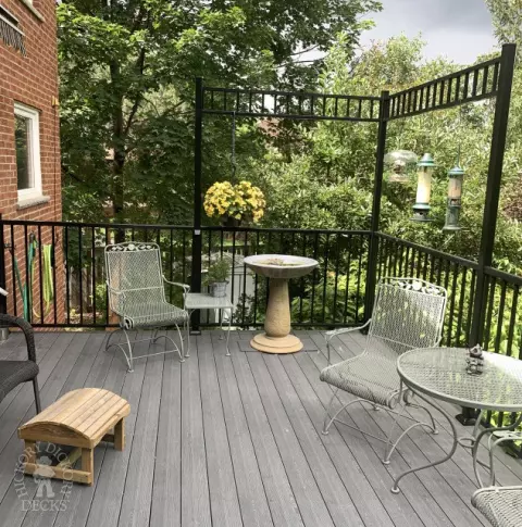 Clubhouse Elevated Deck with Stairs and Aluminum Railing in Mississauga