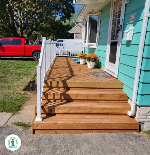 Pressure Treated Porch in Ajax