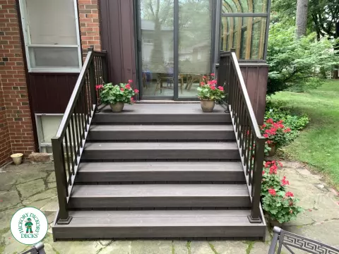 Clubhouse porch with stairs in Mississauga