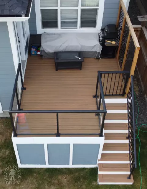 Fiberon deck Calgary privacy glass railing Fiberon deck Calgary privacy glass railing