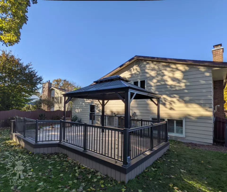 Clubhouse deck with pavilion Cambridge Ontario