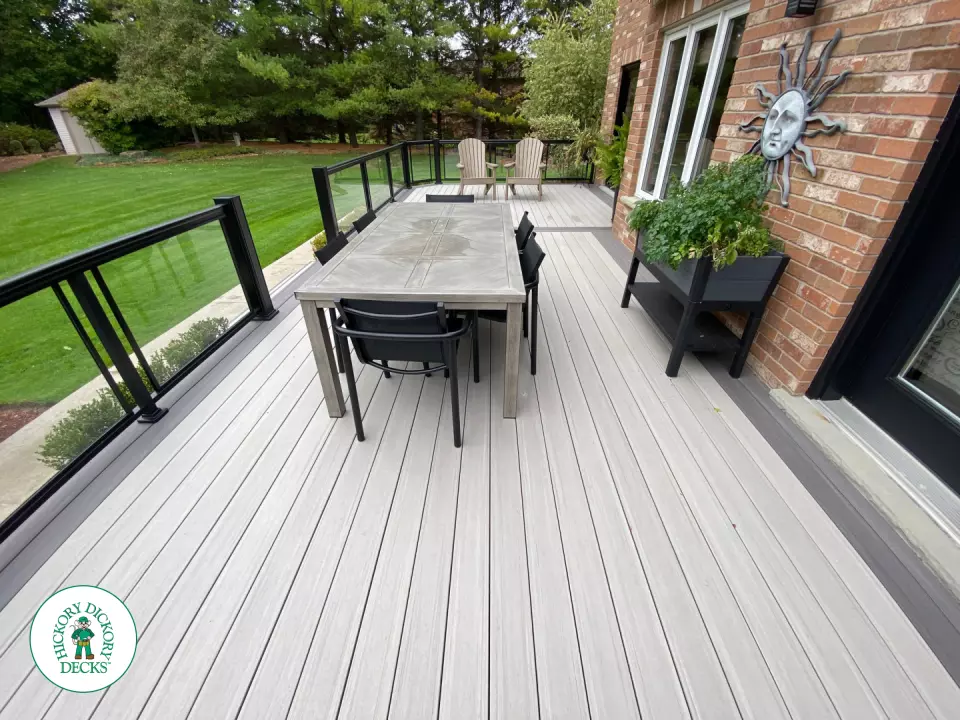 Timbertech hot tub deck in Guelph Ontario