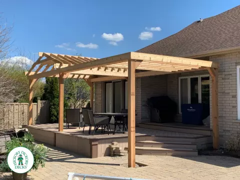 Custom pergola in Niagara