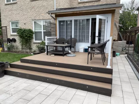 Clubhouse deck with lights in Markham Clubhouse deck with lights in Markham