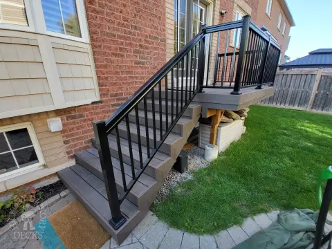 Small Clubhouse Deck with Aluminum Railing in Whitby