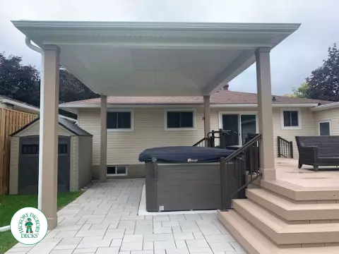 Hot Tub Azek Deck in Kitchener