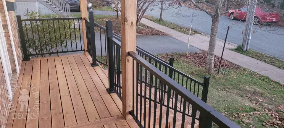 Cedar porch in Dartmouth Cedar porch in Dartmouth