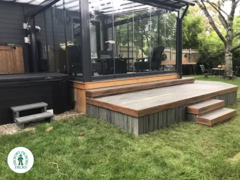 sunroom with armadillo deck