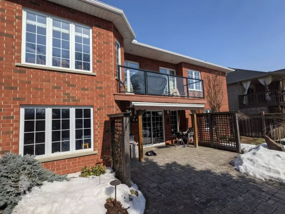 Fiberon deck resurface glass rail Cambridge