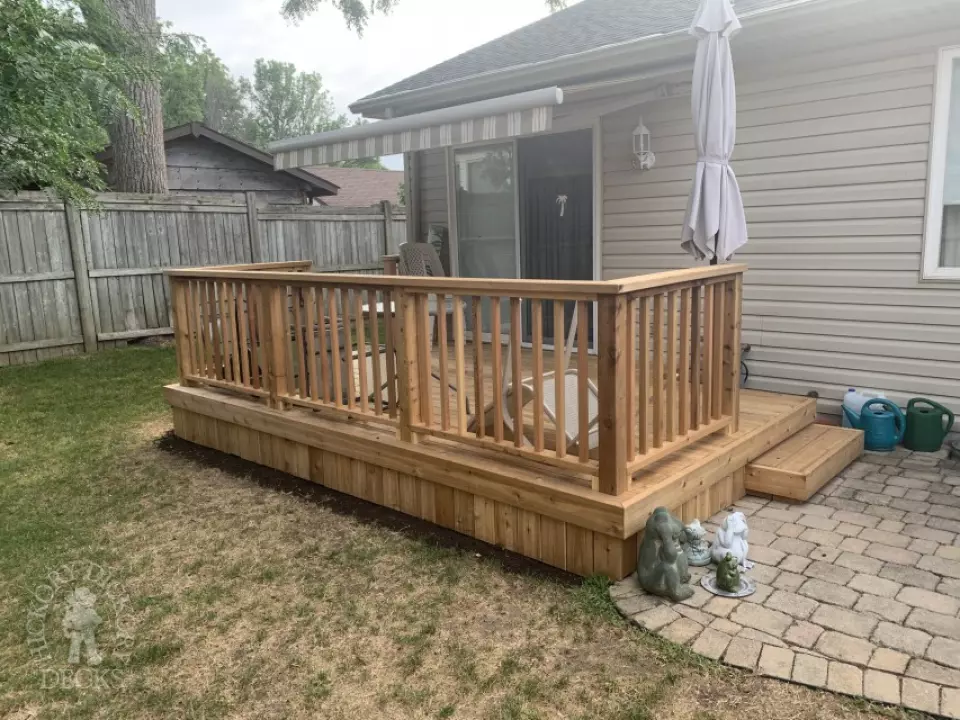 Custom Cedar Deck in Grimsby