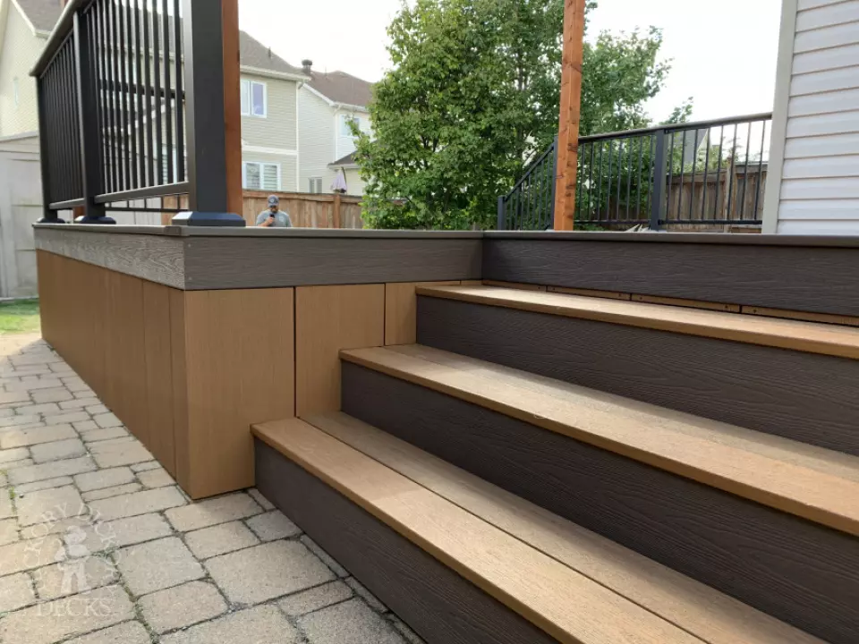 Fiberon Deck with Pergola in Ottawa