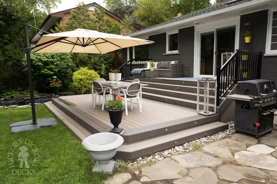 Low deck with lights in trunorth decking