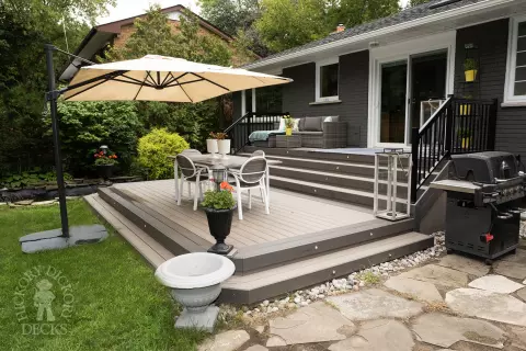 Low deck with lights in trunorth decking