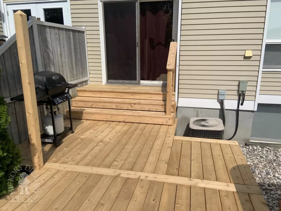 Custom Cedar Hot Tub Deck in Kanata Custom Cedar Hot Tub Deck in Kanata