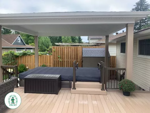 Hot Tub Azek Deck in Kitchener