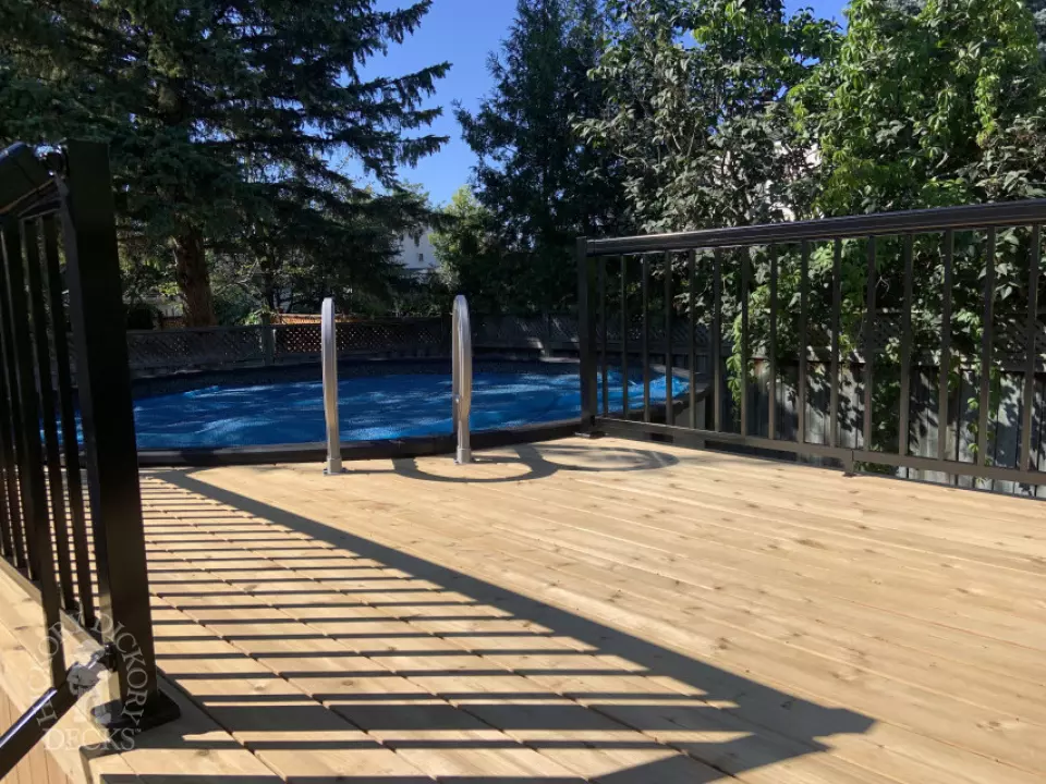 2 Level Custom Pool Deck in Ottawa Ontario 2 Level Custom Pool Deck in Ottawa Ontario