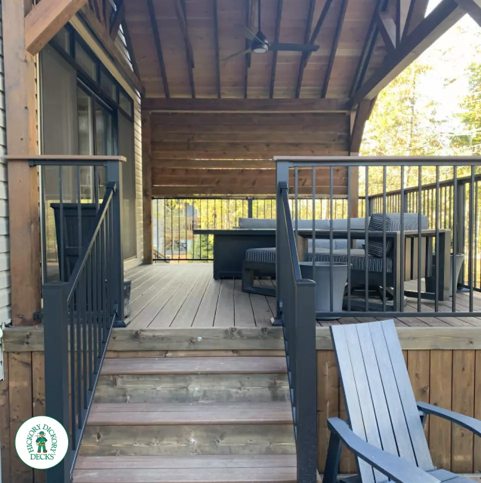 Fiberon Deck with Outdoor Kitchen and Custom Roof in Kempville Ontario