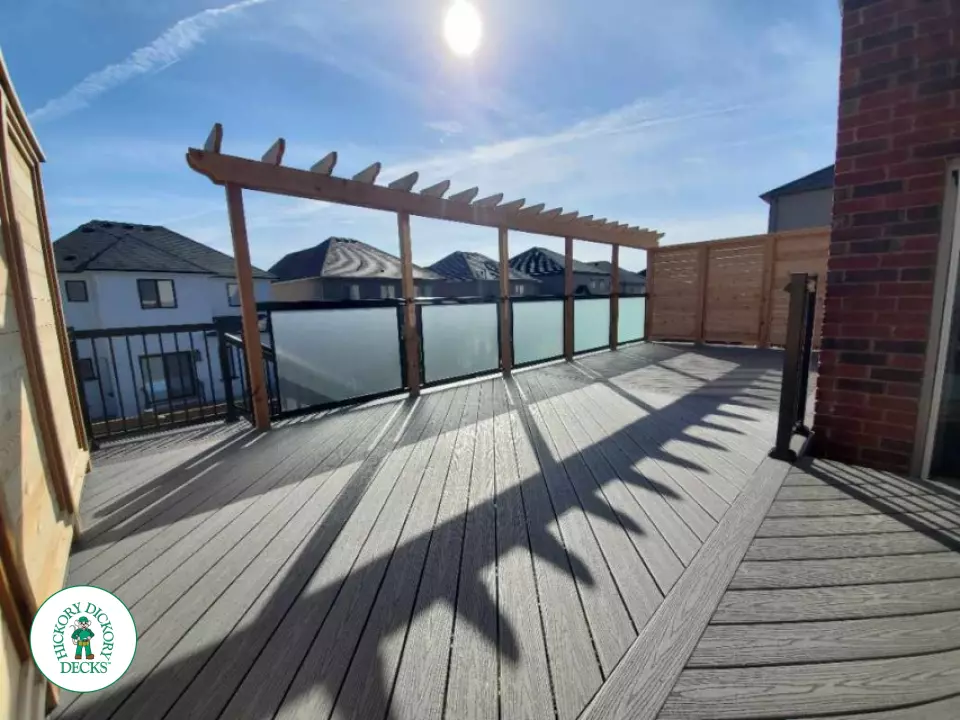 Clubhouse high deck with privacy in Ancaster