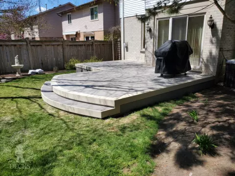 Clubhouse Deck with Curves in Hamilton Mountain