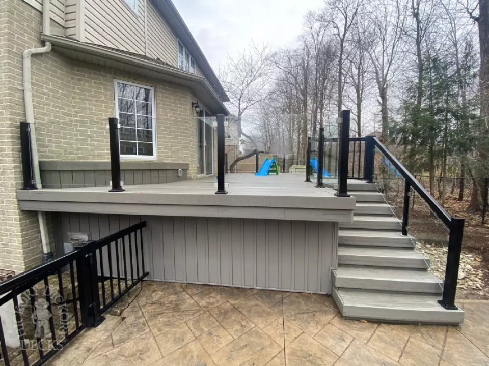 Timbertech Deck with Glass Rail in Waterloo Timbertech Deck with Glass Rail in Waterloo