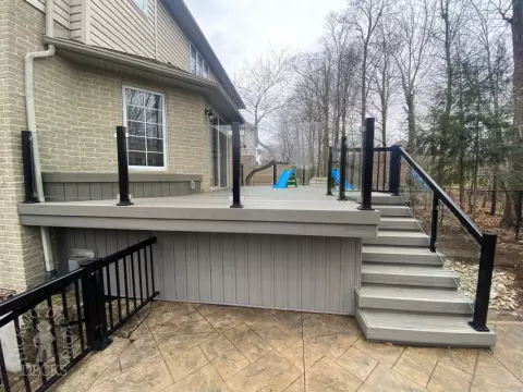 Timbertech Deck with Glass Rail in Waterloo Timbertech Deck with Glass Rail in Waterloo
