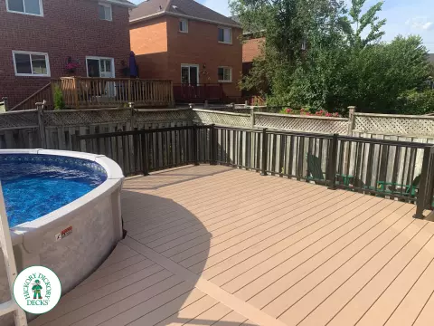 Clubhouse pool deck in Mississauga Clubhouse pool deck in Mississauga