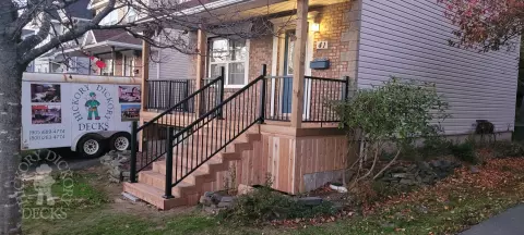 Cedar porch in Dartmouth Cedar porch in Dartmouth