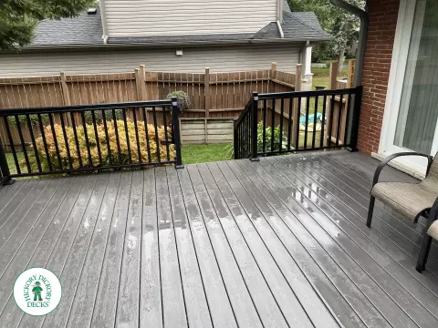 Clubhouse deck with stairs Clubhouse deck with stairs