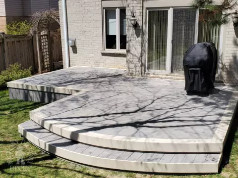 Clubhouse Deck with Curves in Hamilton Mountain