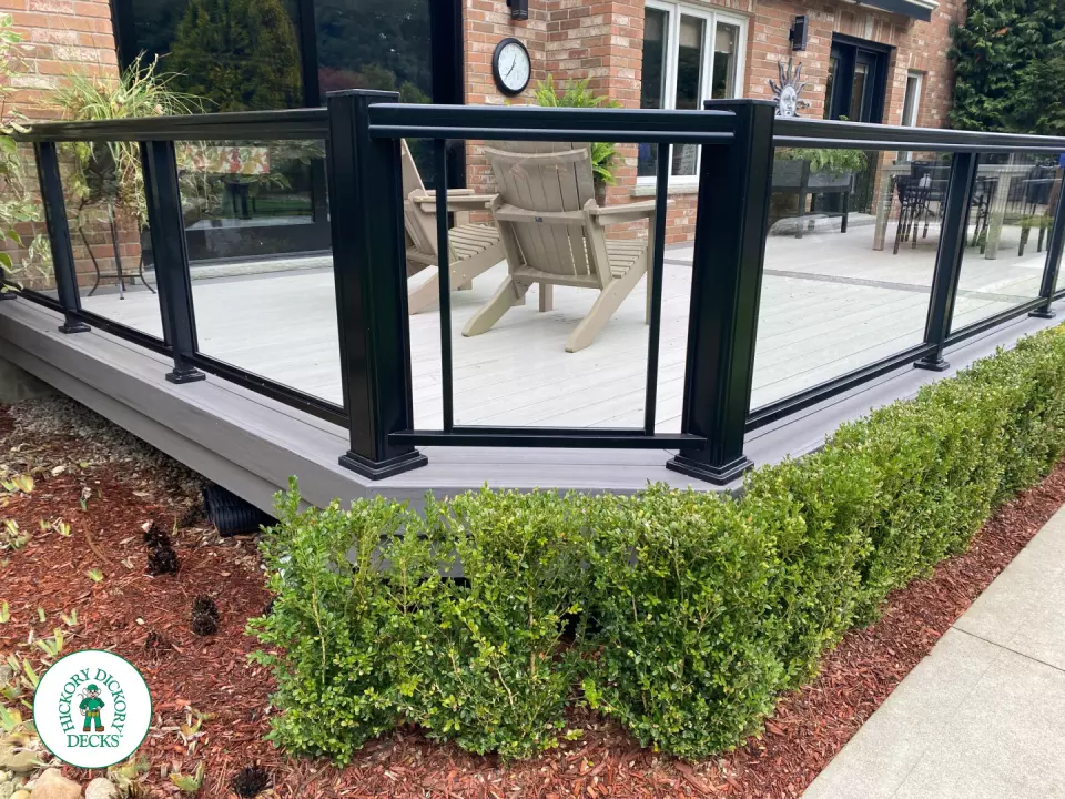 Timbertech hot tub deck in Guelph Ontario