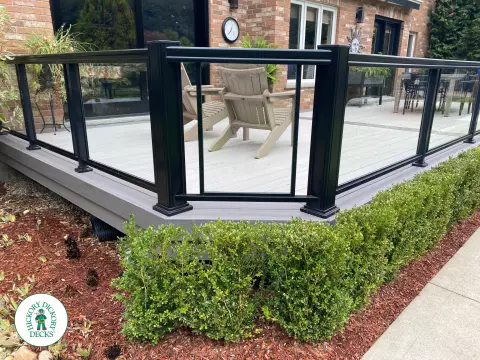 Timbertech hot tub deck in Guelph Ontario